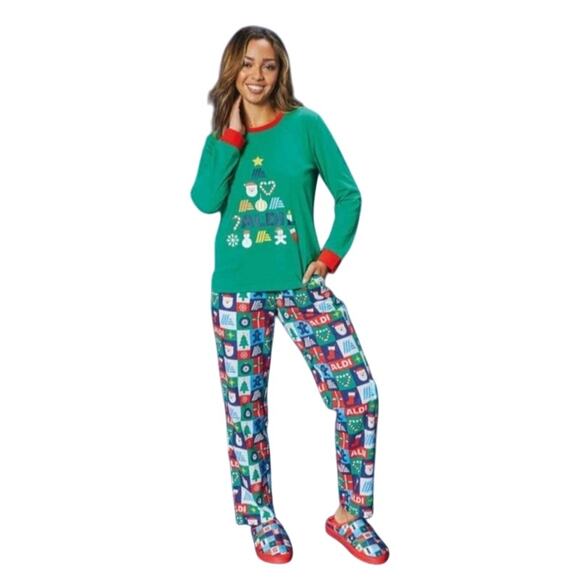 ALDI GEAR 2024 CHRISTMAS Tree Women's XL 2pc Holiday Pajama Set Ltd Ed A19 - Picture 3 of 7
